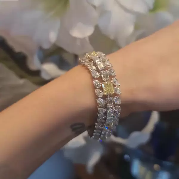 Multi-rows Sapphire Bracelet Wrist Chains