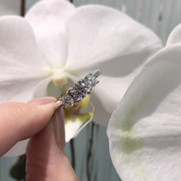 Handmade 3-Stone Wedding Band