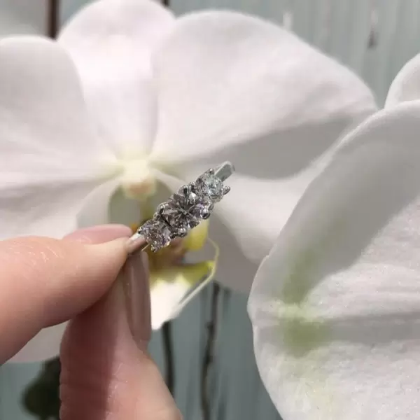 Handmade 3-Stone Wedding Band