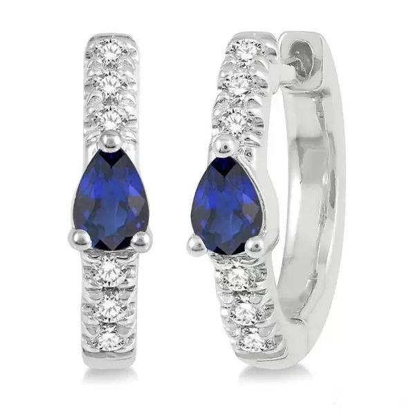 8.35ct Unique Pear-shaped  Sappire Hoops