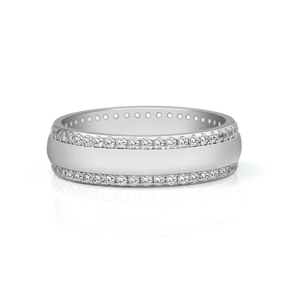Handmade Round Cut Sterling Silver Men's Ring