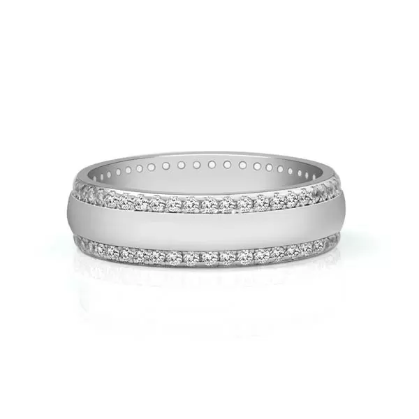 Handmade Round Cut Sterling Silver Men's Ring