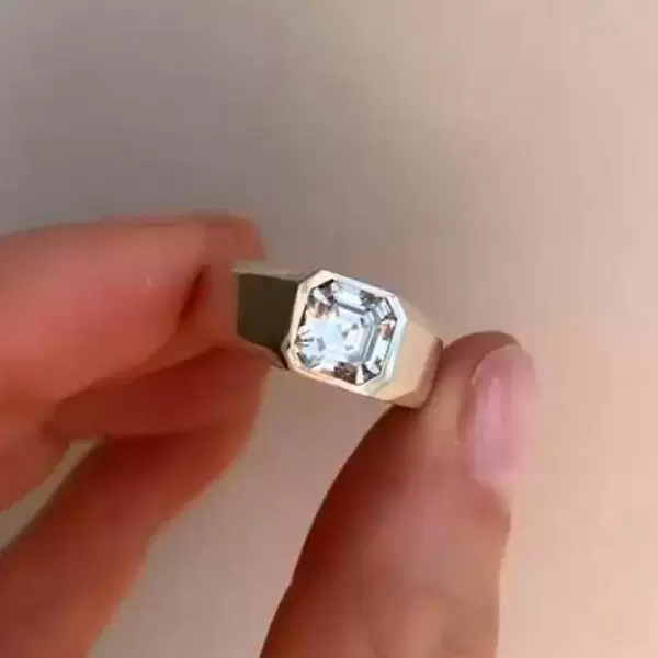 White sapphire hotsell men's jewelry