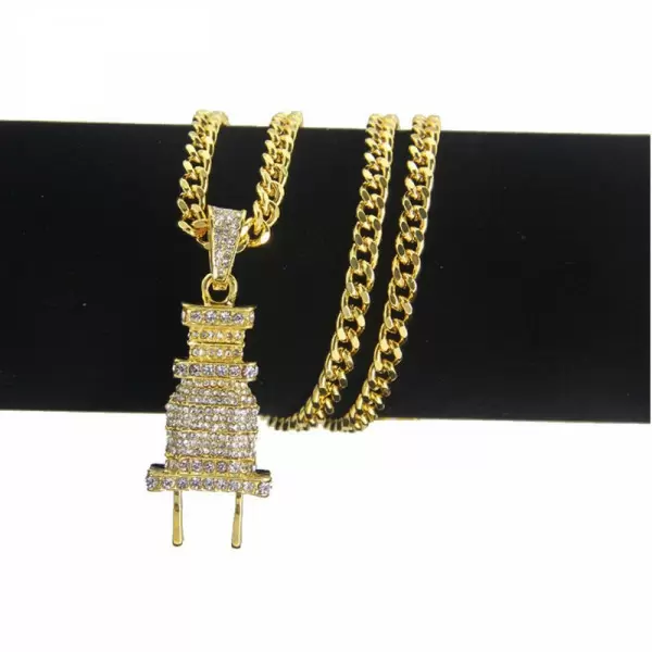 Men's Hip Hop Plug Necklace