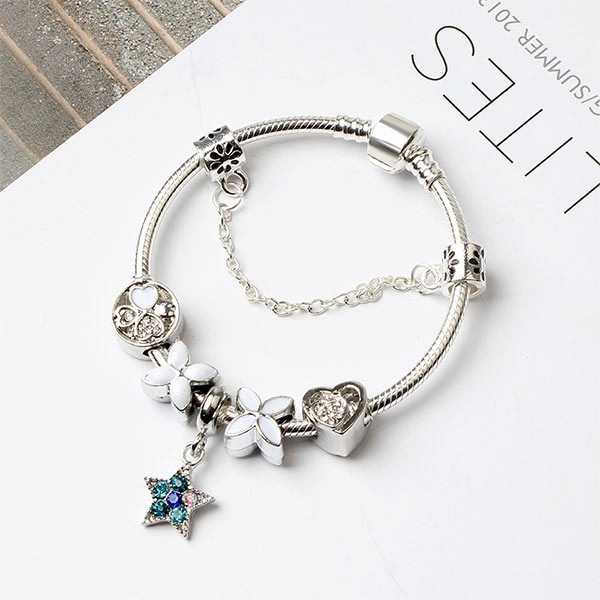 Star of Ocean Four-leaf Clover Alloy Bracelet