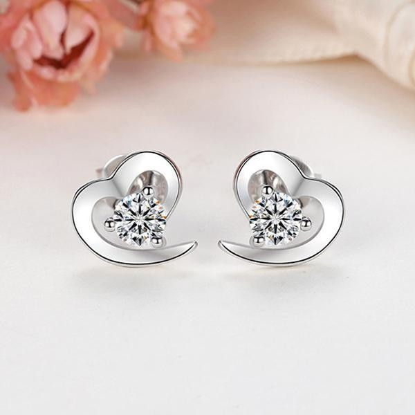 Love Forever 925 Sterling Silver Stud Earrings