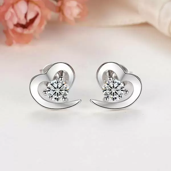 Love Forever 925 Sterling Silver Stud Earrings