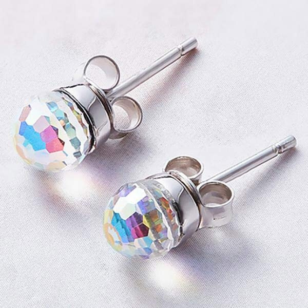 Colorful Charming 925 Sterling Silver Stud Earrings