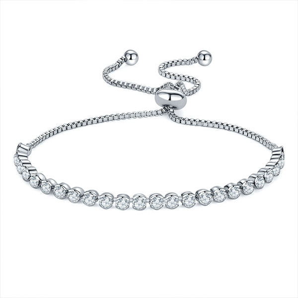Fashion White Sapphire Adjustable Bracelet