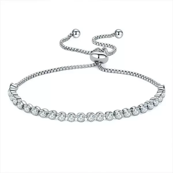 Fashion White Sapphire Adjustable Bracelet