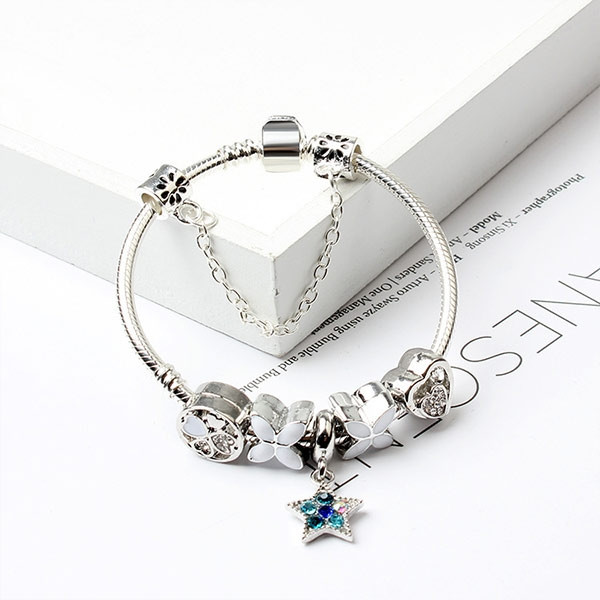Star of Ocean Four-leaf Clover Alloy Bracelet