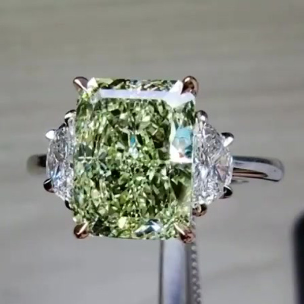 9 Genuine 1ct Green Peridot 925 Solid Sterling Silver Engagement Ring Size 5.75 6 8.75 6.75 7 7.75 8 