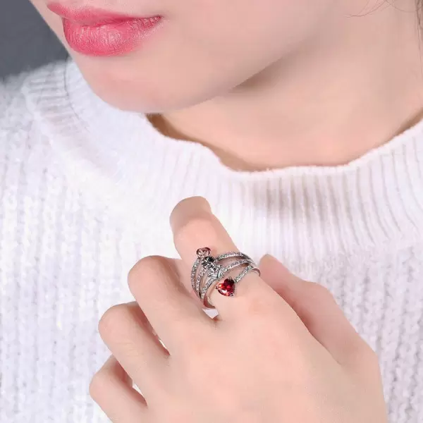 Fashion Love Danger Rose Skull Ring Halloween Special Gift