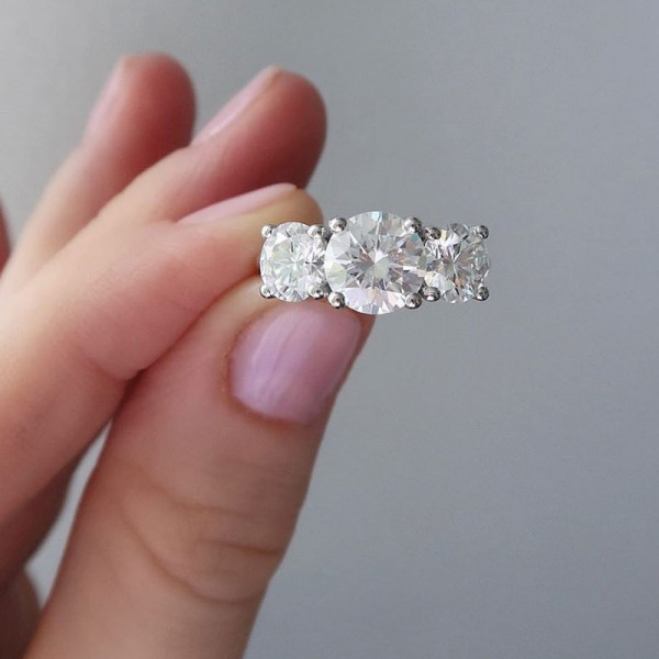 Handmade 3-Stone Wedding Band