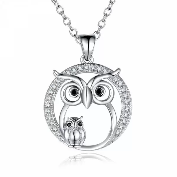 Handmade 925 Sterling Silver Owl Necklace