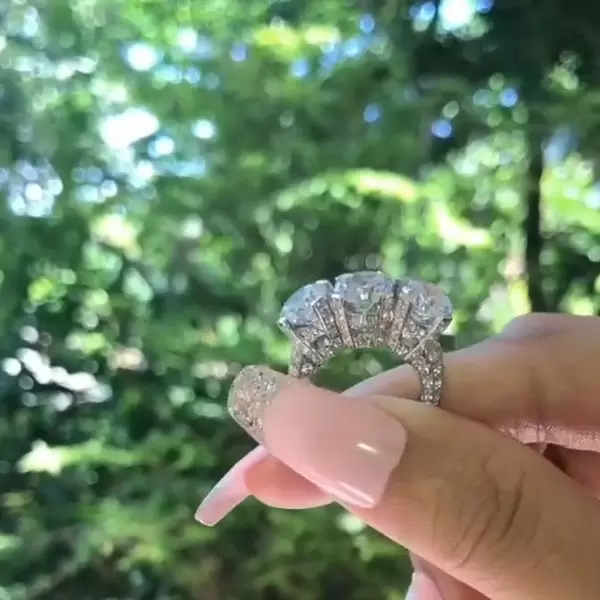 2.35ct Round Cut White Sapphire Engagement Ring