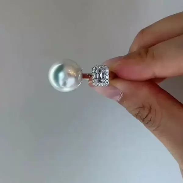 10mm White Pearl Free Open Ring
