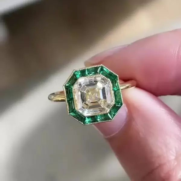 Asscher cut cheap sapphire