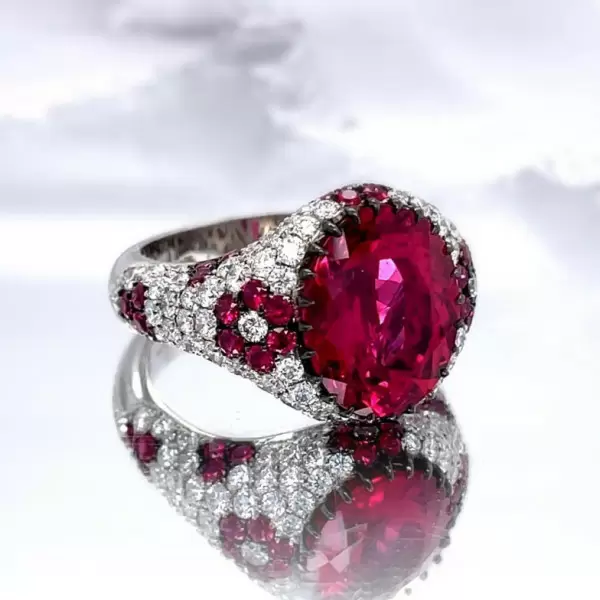 6ct Oval Cut Ruby Vintage Cocktail Ring