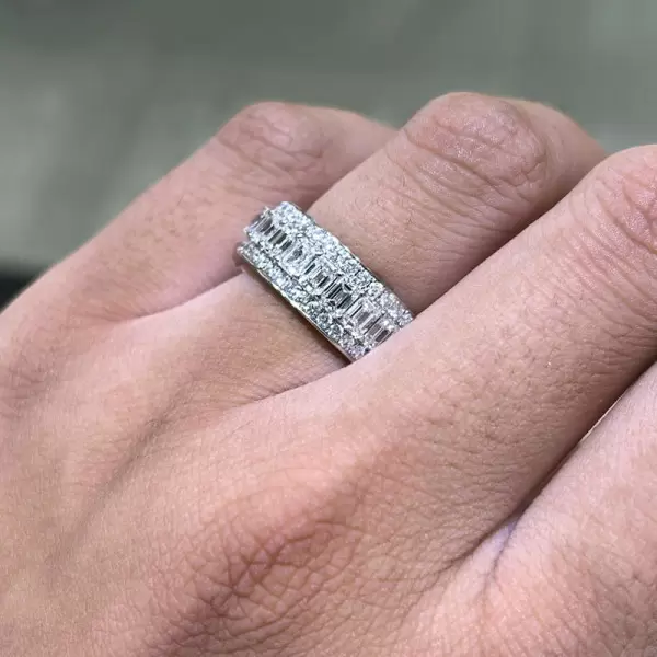 Eternity band white sapphire new arrivals