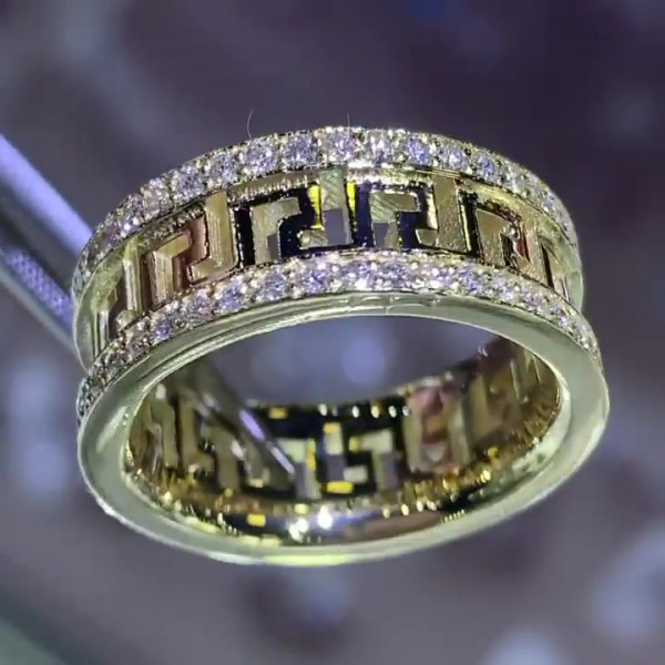 Round Cut White Sapphire Eternity Ring