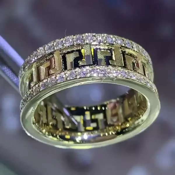 Round Cut White Sapphire Eternity Ring