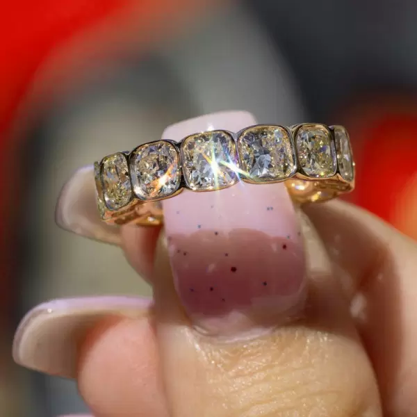 6.5ctw Cushion Cut Eternity Band