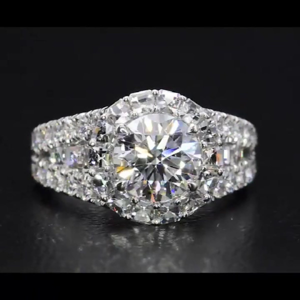Halo Round Cut Engagement Ring