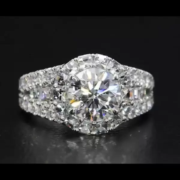 Halo Round Cut Engagement Ring