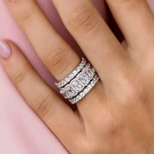 Stackable eternity band hot sale