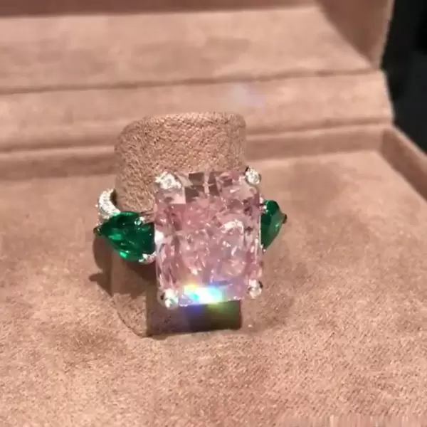 6.8ct Fancy Pink Sapphire Engagement Ring
