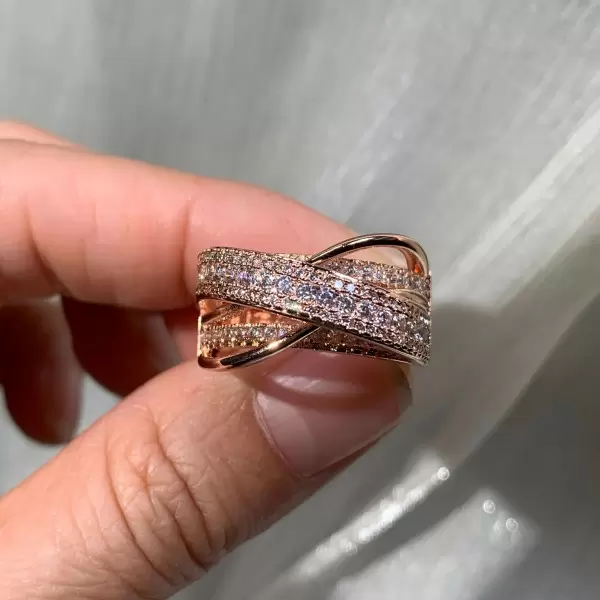 Intertwined Crossover Wedding Band