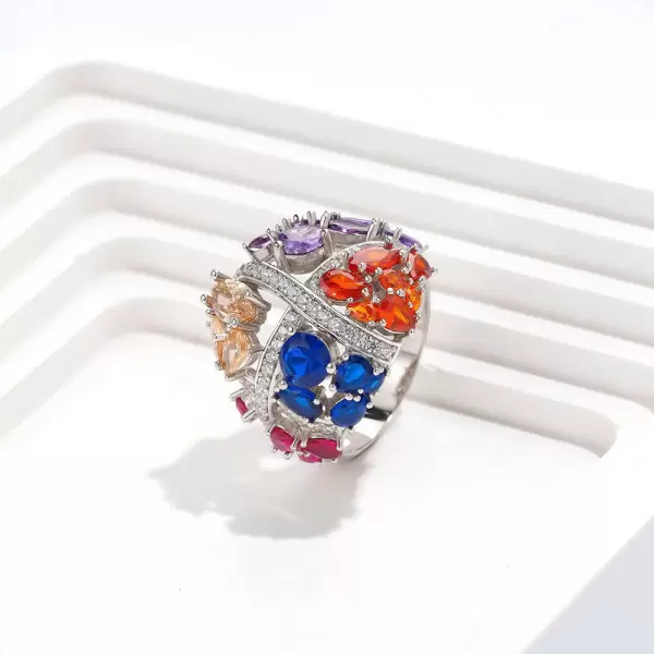 Multicolor Sapphire Bold Cocktail Ring