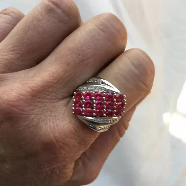 5ctw Oval Cut Ruby Bold Coctail Ring