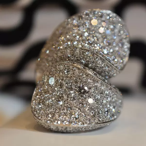 White Sapphire Paved Bold Cocktail Swirl Ring