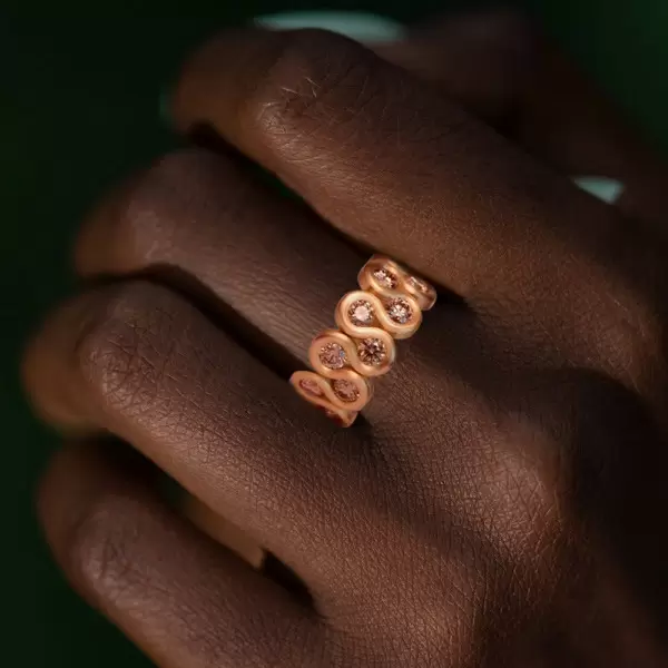 10ctw Morganite Pink Sapphire Infinity Eternity Ring
