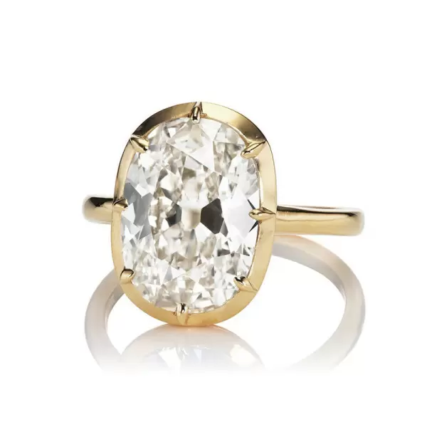 5.8ct Oval Cut White Sapphire Wedding Ring Set