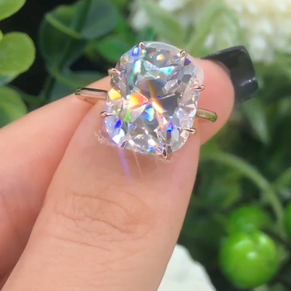 6ct Cushion Cut European Shank Classic Engagement Ring