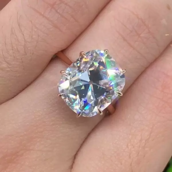 6ct Cushion Cut European Shank Classic Engagement Ring