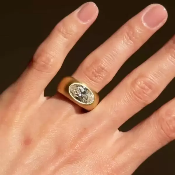 3ct Oval Cut Simple Modern Engagement Ring