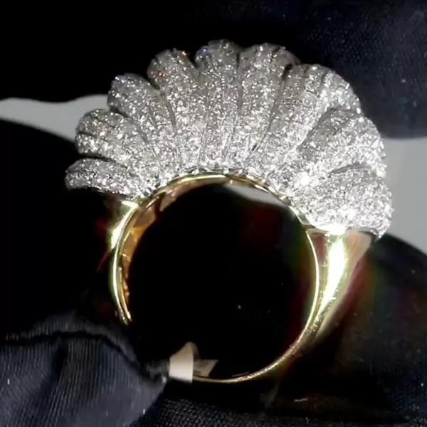6ctw Round Cut Two Tone Dome Vintage Cocktail Ring