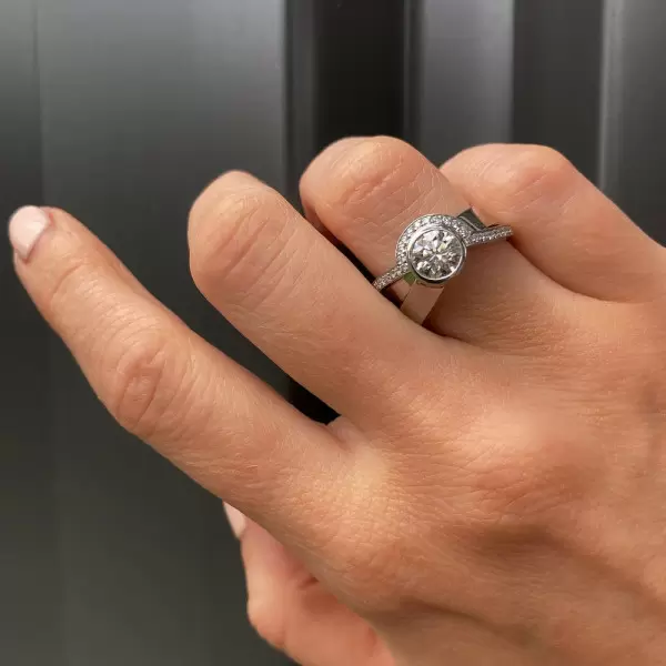 2ct Round Cut Intertwined Modern Bypass Engagement Ring