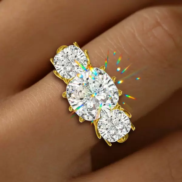 7ctw Cushion Cut Vintage Filigree Three Stone Engagement Ring