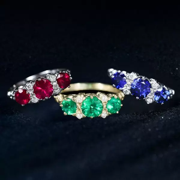 3.5ctw Round Cut Ruby Art-deco Engagement Ring