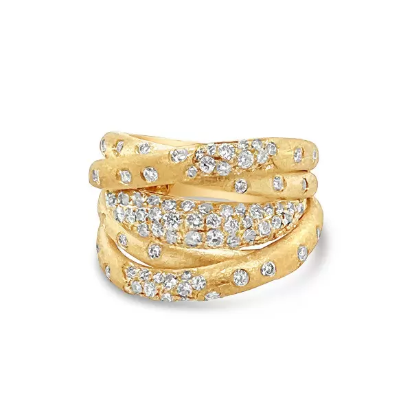 2ctw Flush Set Intertwined Bold Cocktail Ring