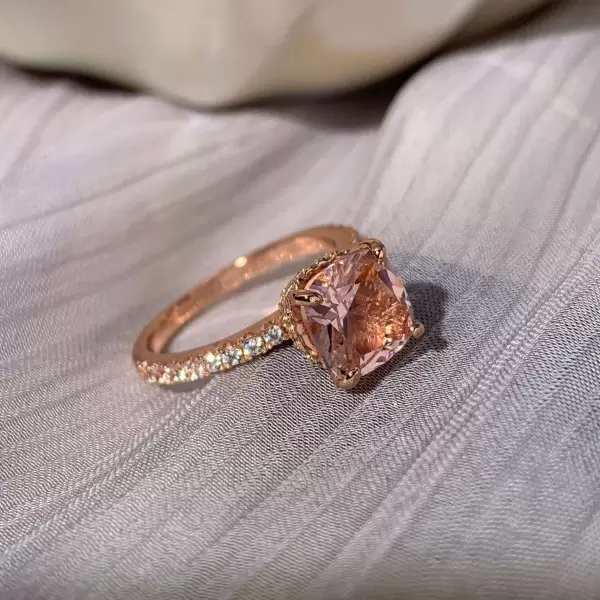 5ct Cushion Cut Engagement Ring in Rose Gold