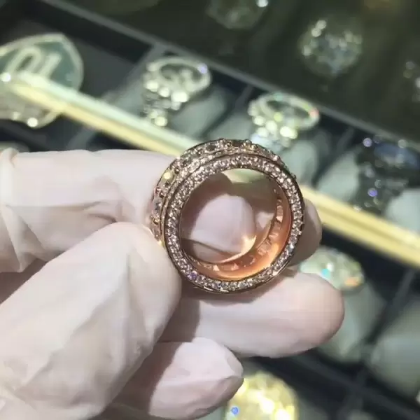 3.75ctw Round Cut White Sapphire Eternity Band in Rose Gold