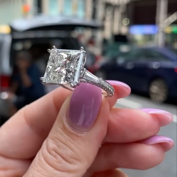 Princess cut white sapphire discount