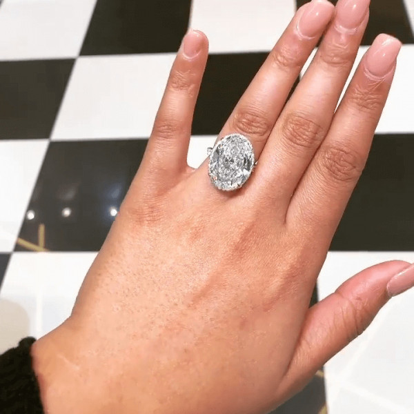 5ct Oval Cut White Sapphire Under Halo Engagement Ring