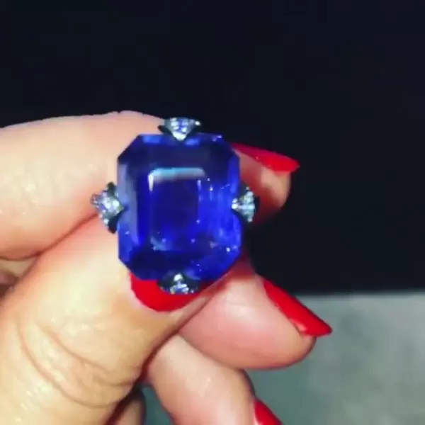 5ct Emerald Cut Sapphire Ring